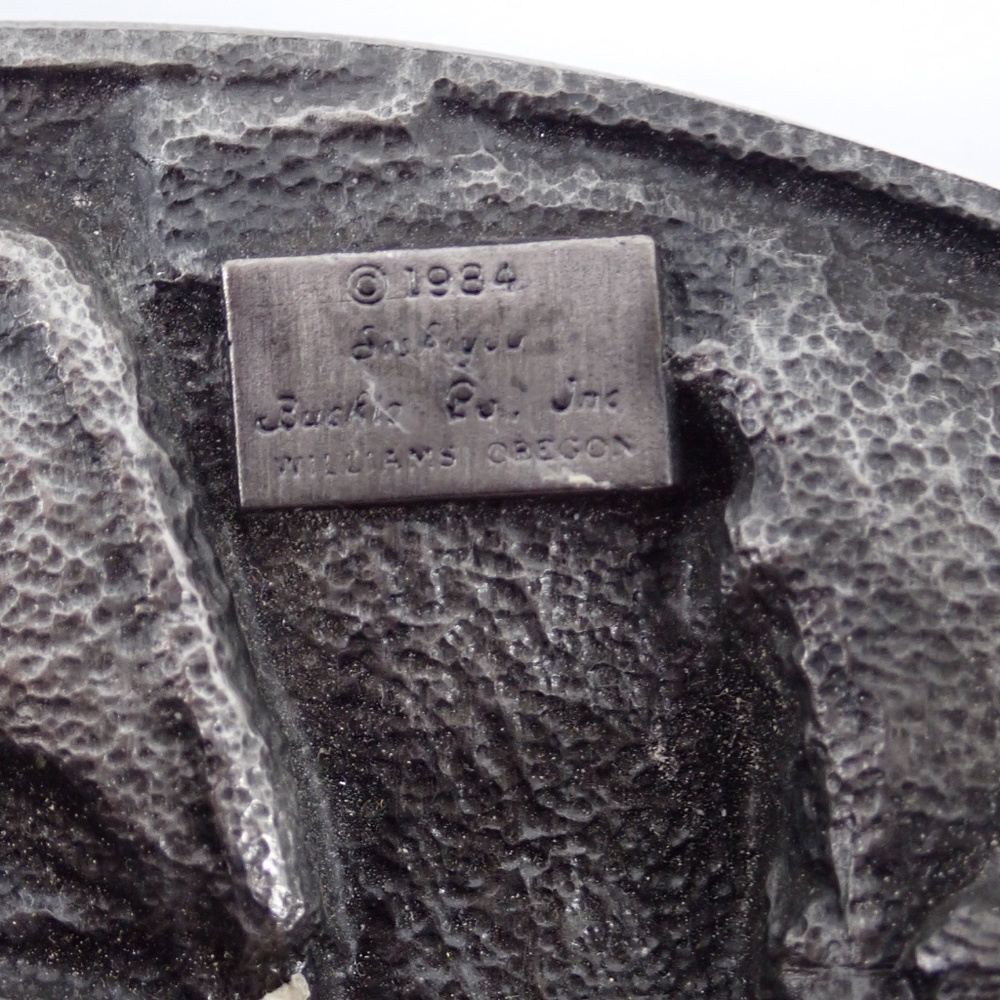 SISKIYOU BUCKLE CO COLORADO BELT BUCKLE 1984 H-23 WILLIAMS OREGON & LEATHER BELT - Picture 6 of 16